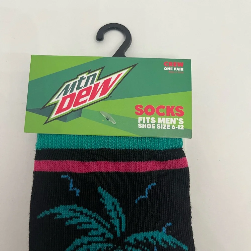 Mtn Dew Baja Blast Socks Fits Men’s Shoe Size 6-12